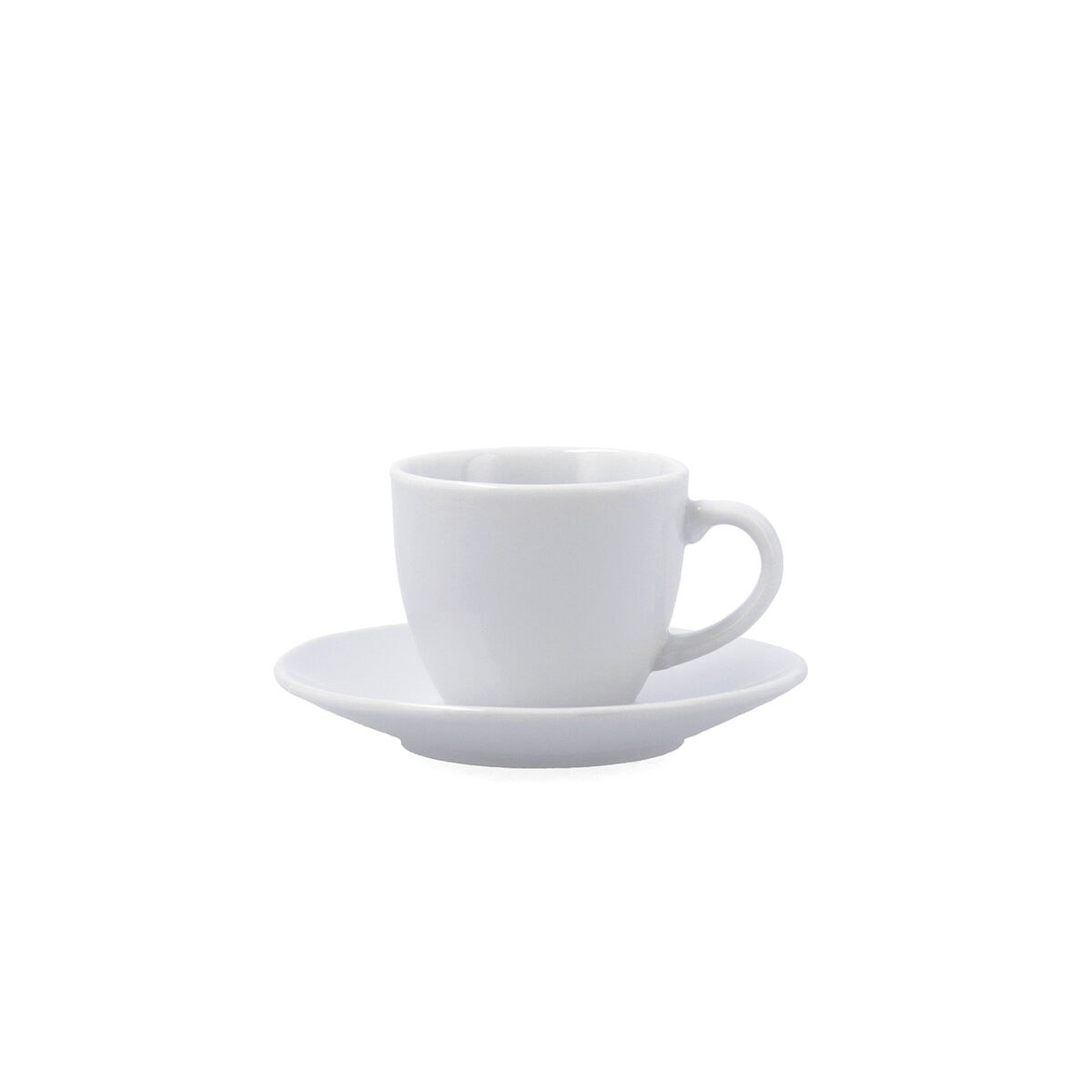 Чашка с тарелкой New Renova Белый Керамика 90 ml (6 штук)