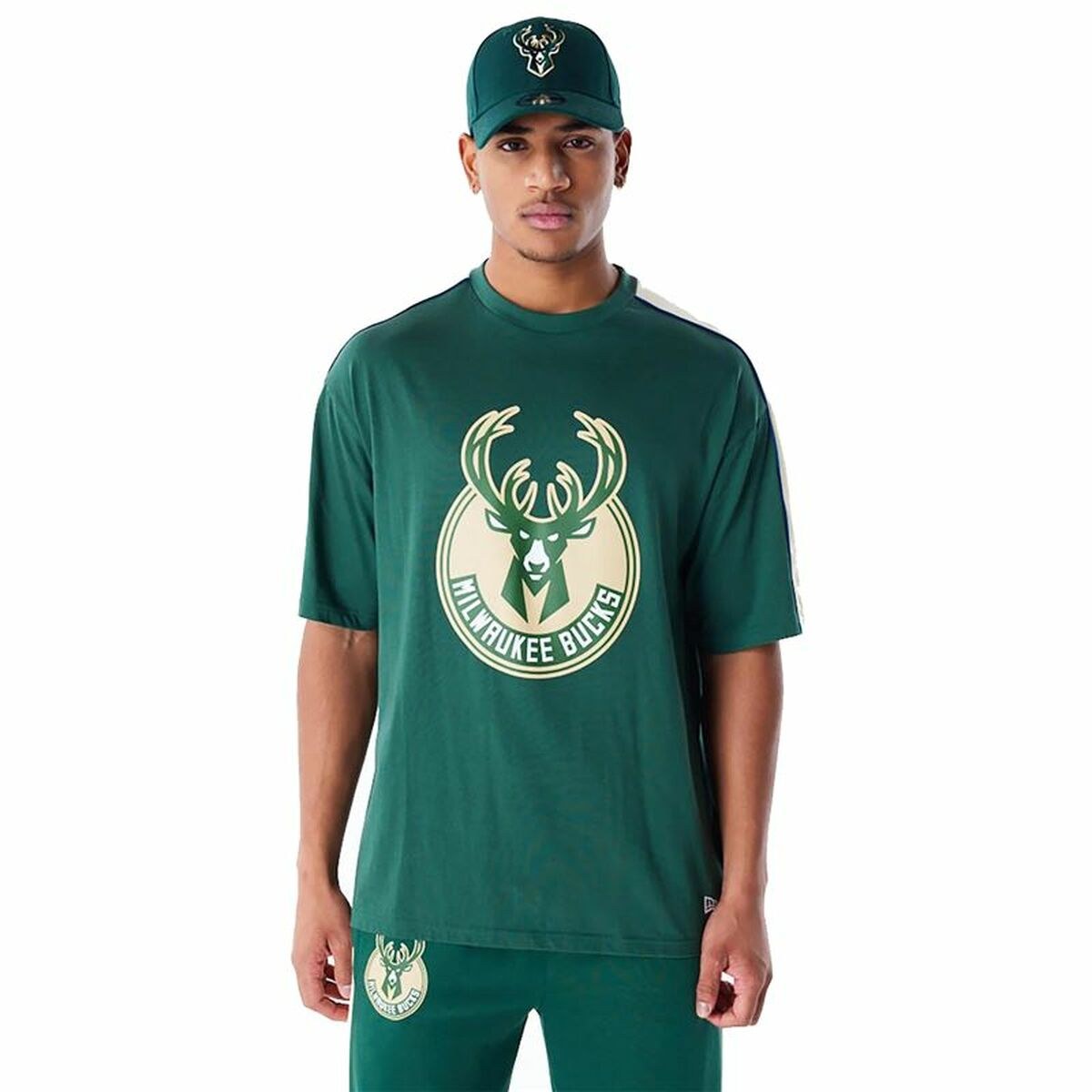 Men’s Short Sleeve T-Shirt NBA PANEL OS Milwaukee Bucks Light Green