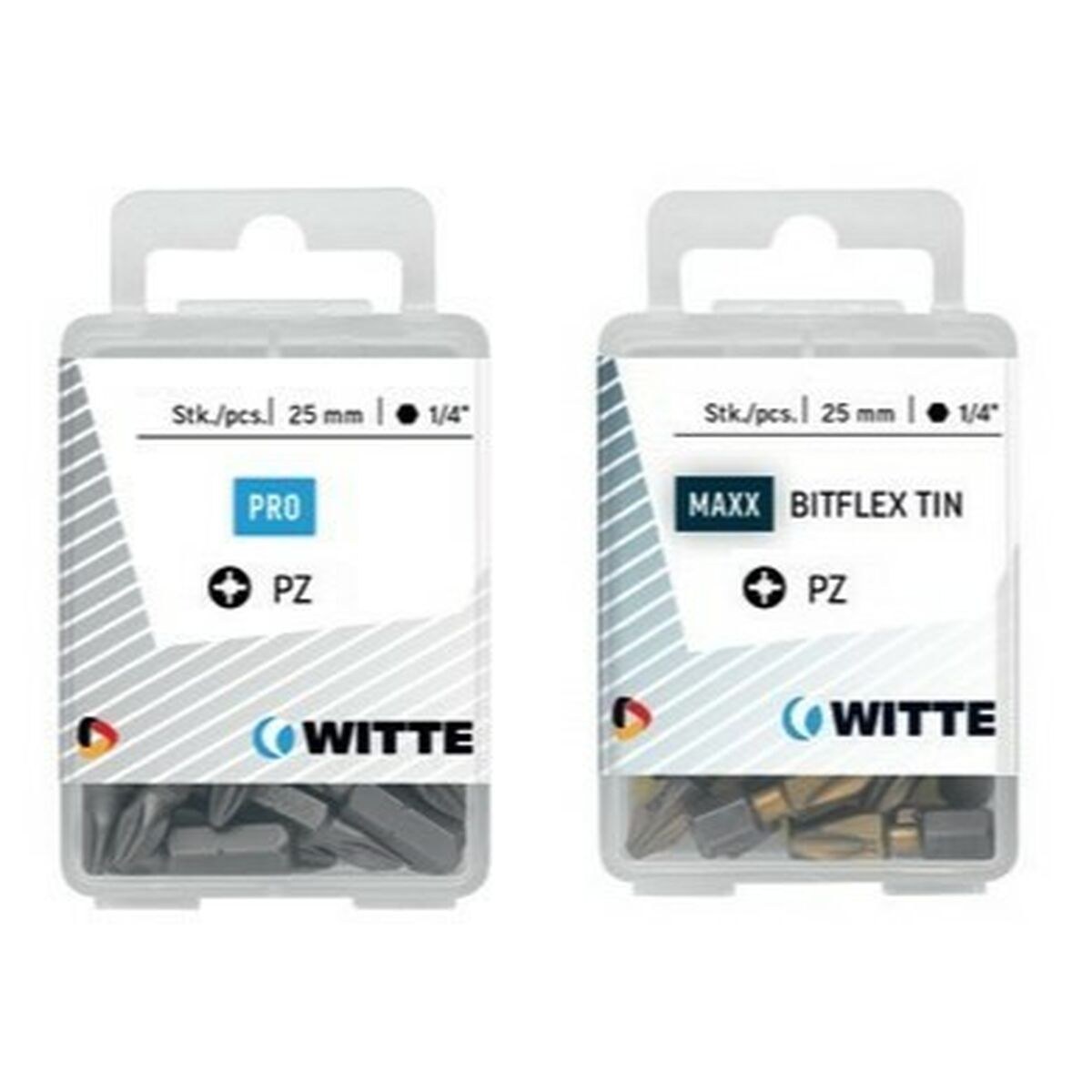 Bit set Pozidriv PZ2 25 Units 25 Pieces