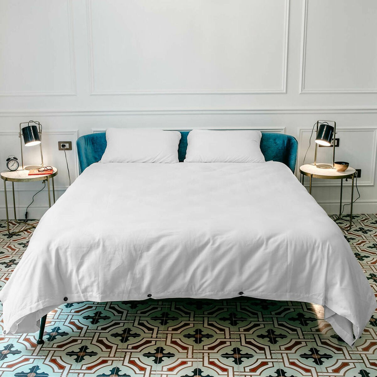 Пододеяльник Tencel Белый 105/110 кровать 180 x 220 cm