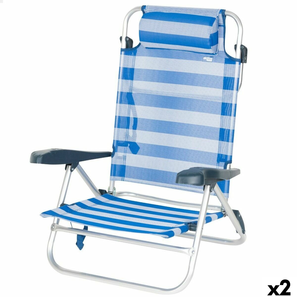 Beach Chair 47 x 82 x 49 cm (2 Units)
