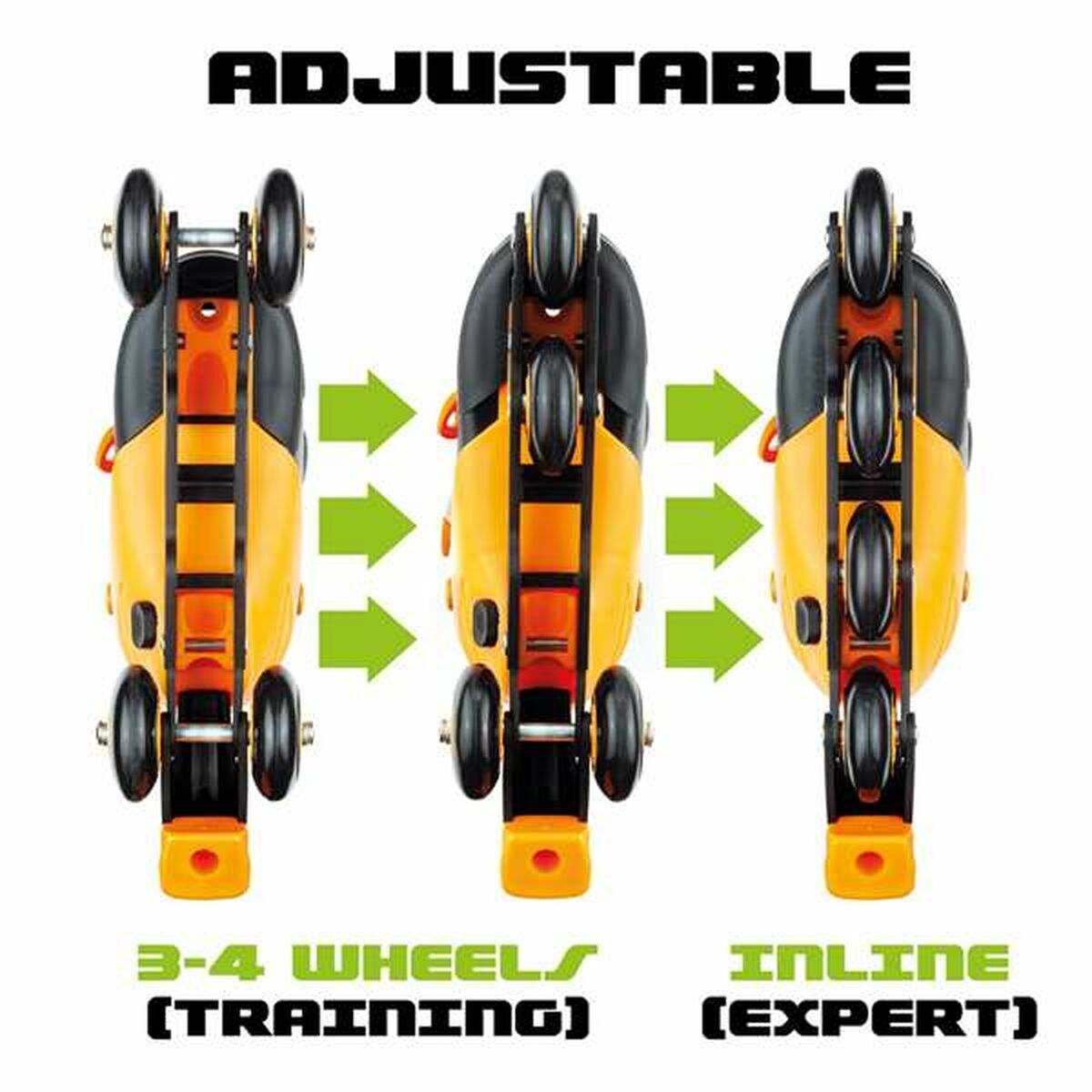 Inline Skates Orange Adjustable 35-38