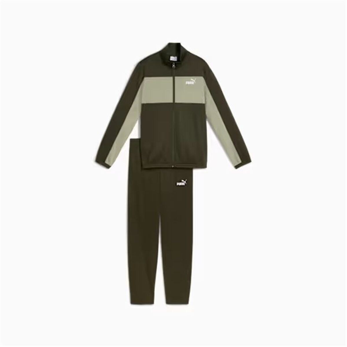 Children’s Tracksuit Poly Colorblock Olive