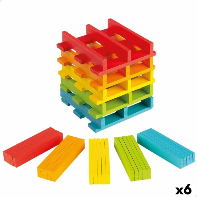 Складываемые кубики 10 x 0,5 x 1,8 cm 100 Предметы (6 штук)