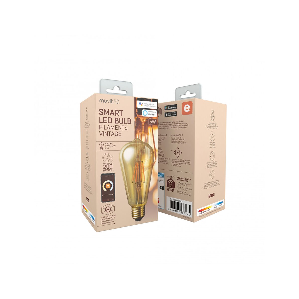 Smart Light bulb iO 5 W E27 1800 K 2700 K 480 Lm Wi-Fi
