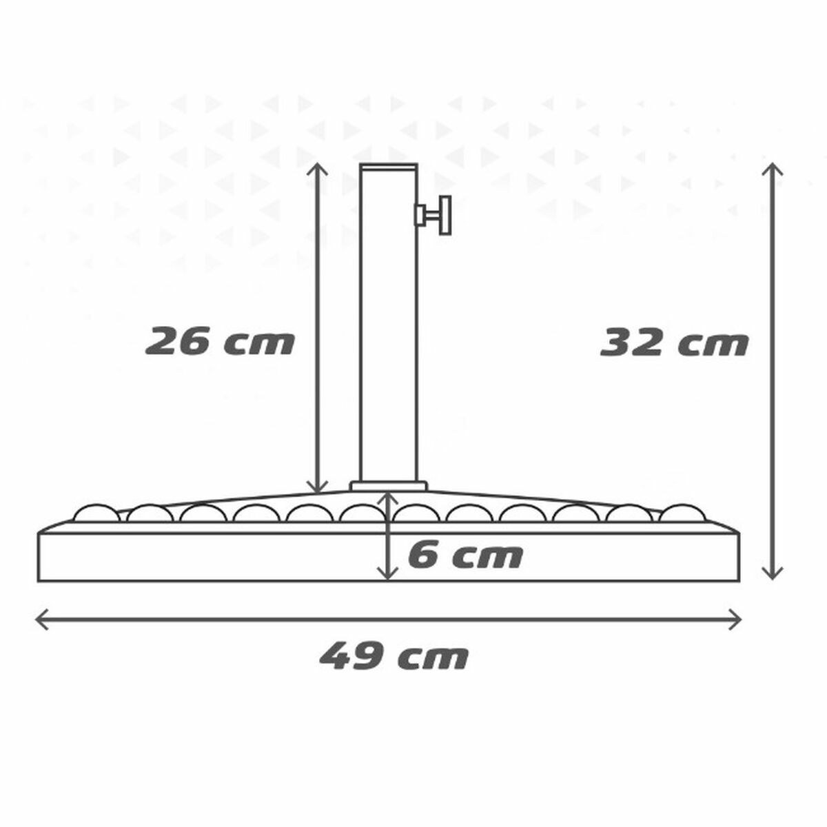 Основание для пляжного зонта 14 Kg Чёрный Сталь полистоун 49 x 32 cm