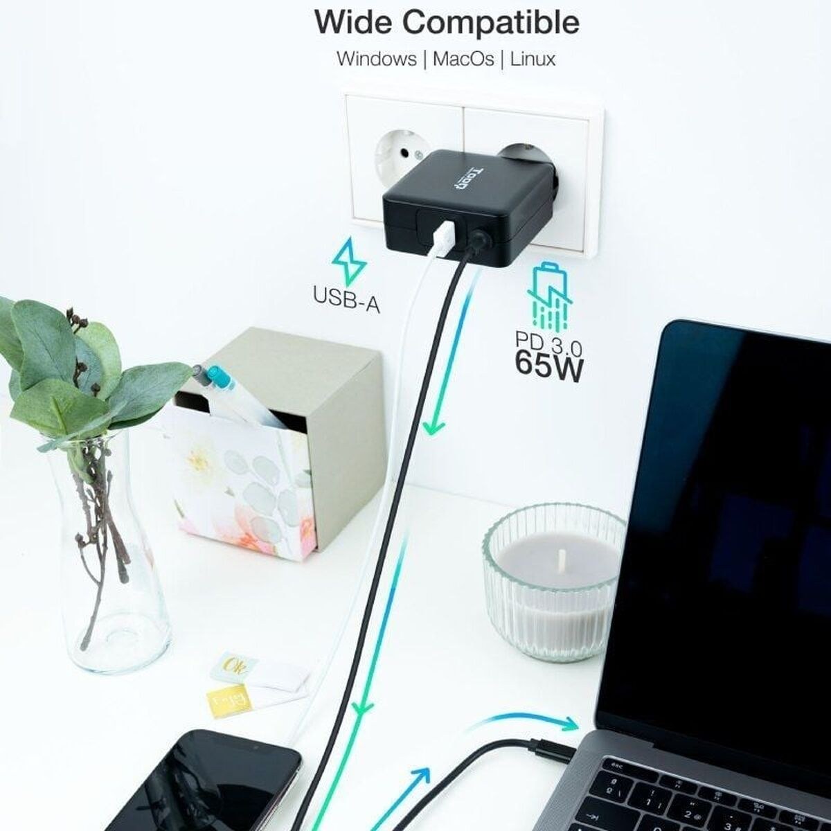 Laptop Charger TQLC-USBC65PD 65 W