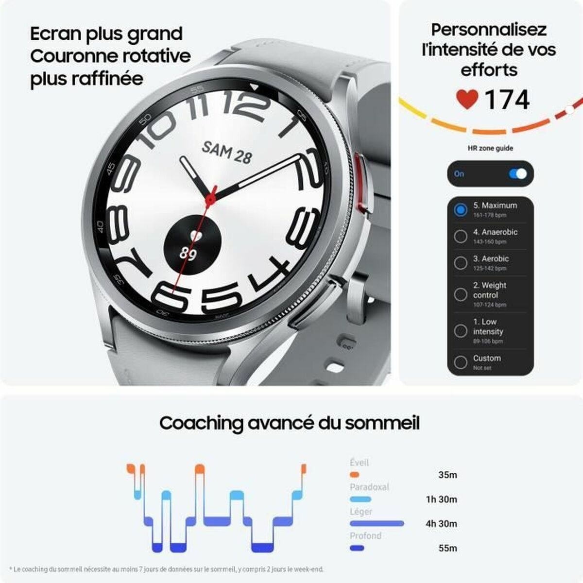 Умные часы Galaxy Watch6 Classic R965 Разноцветный Серебристый