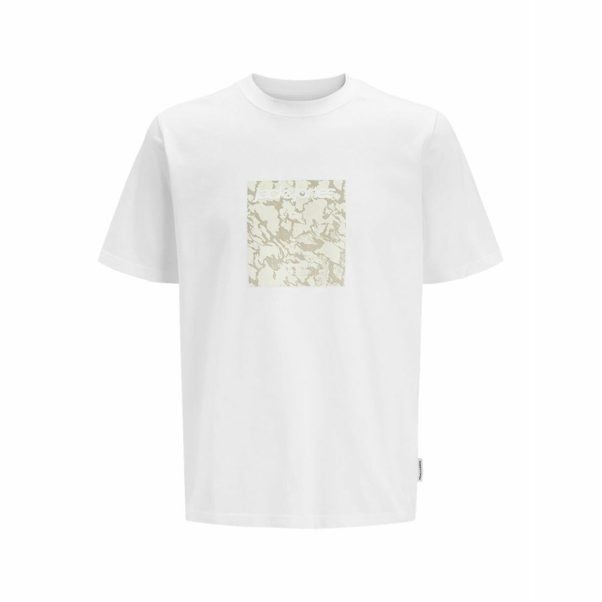 Men’s Short Sleeve T-Shirt JCOTARMAC CAMO FRONT TEE 12273239 White