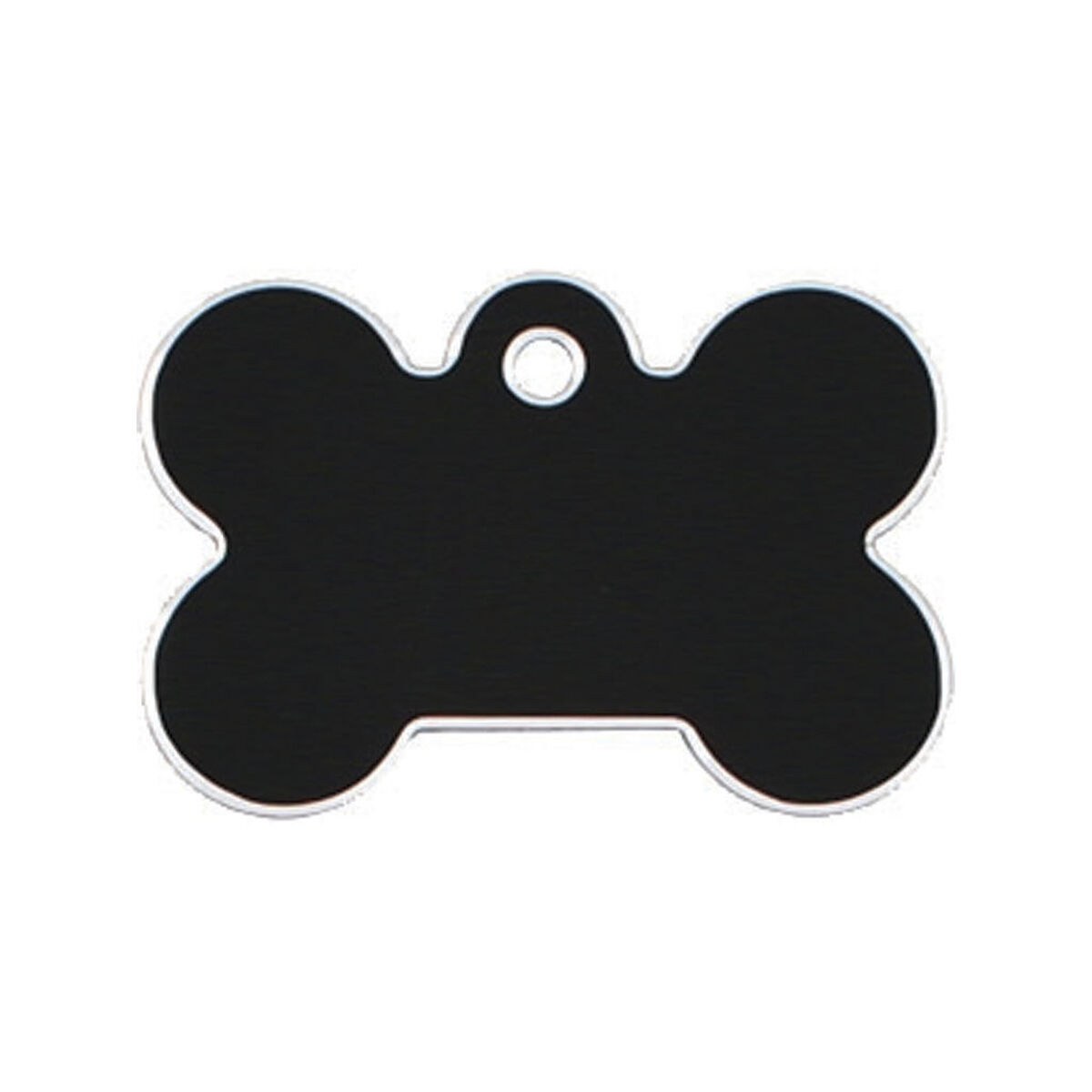 Identification plate for collar Bone Black