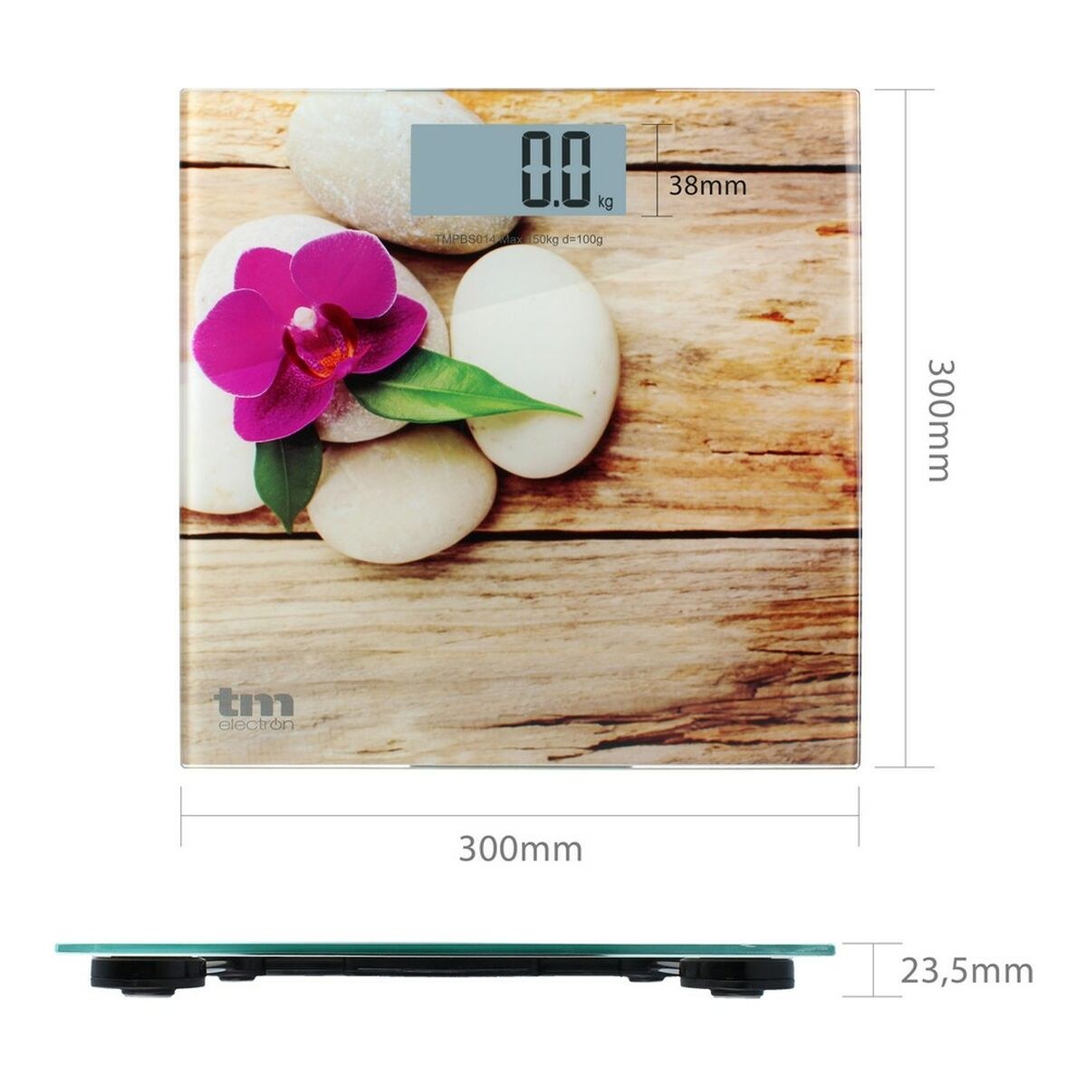 Digital Bathroom Scales Zen Brown Slim (23 mm)