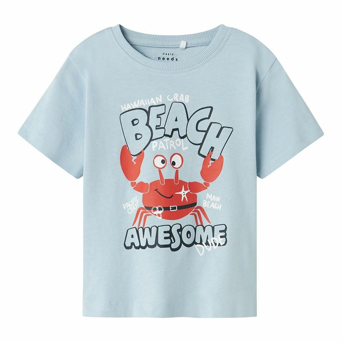 Child's Short Sleeve T-Shirt Nmmvagno Loose Sky blue