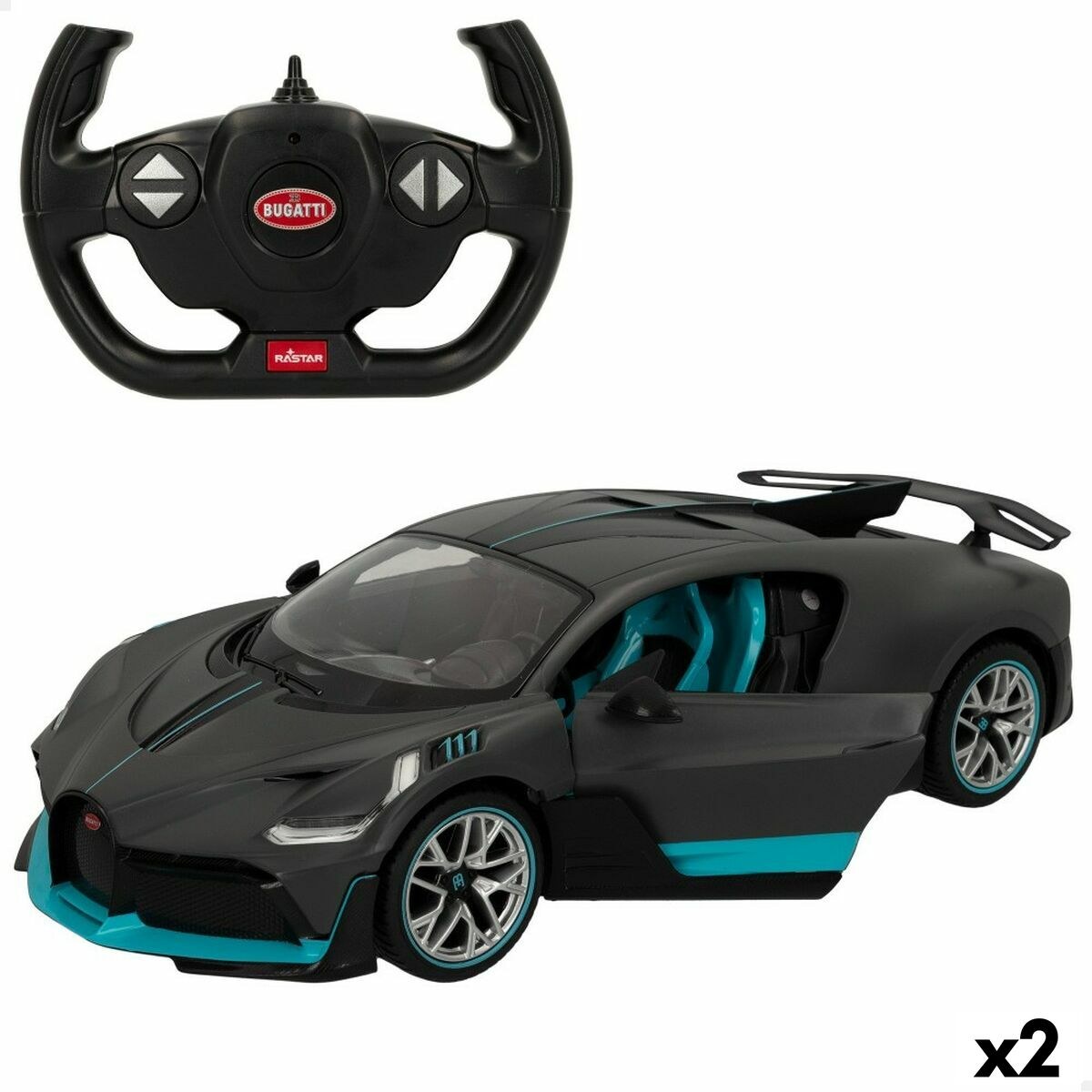 Remote-Controlled Car Divo 1:14 Dark grey (2 Units)