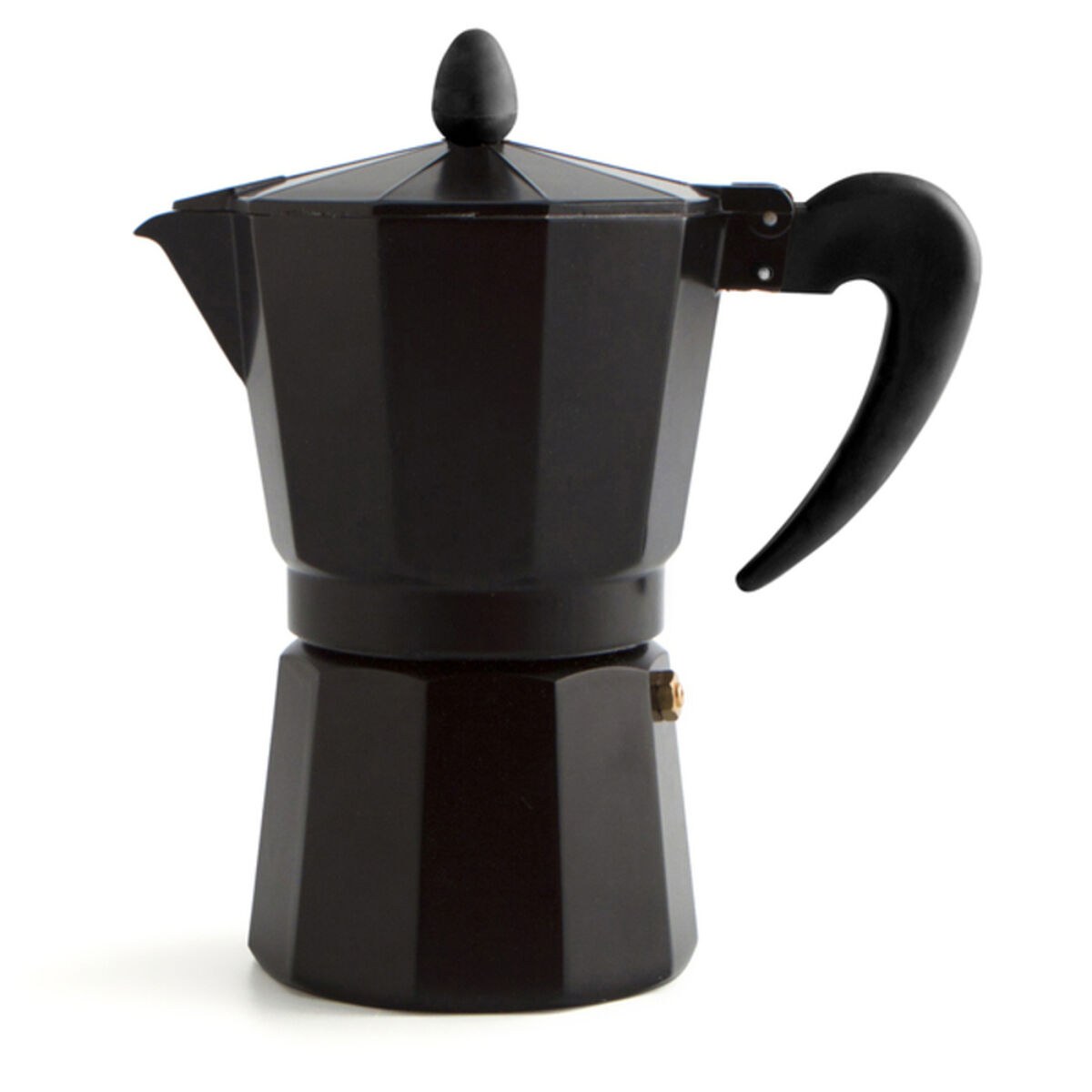 Italian Coffee Pot Black Metal Bakelite