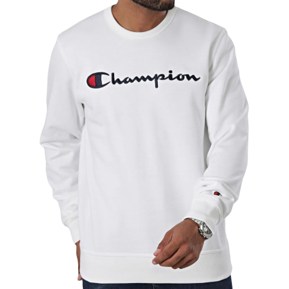 Men’s Sweatshirt without Hood CREWNECK SWATSHIRT 220254 WHT White