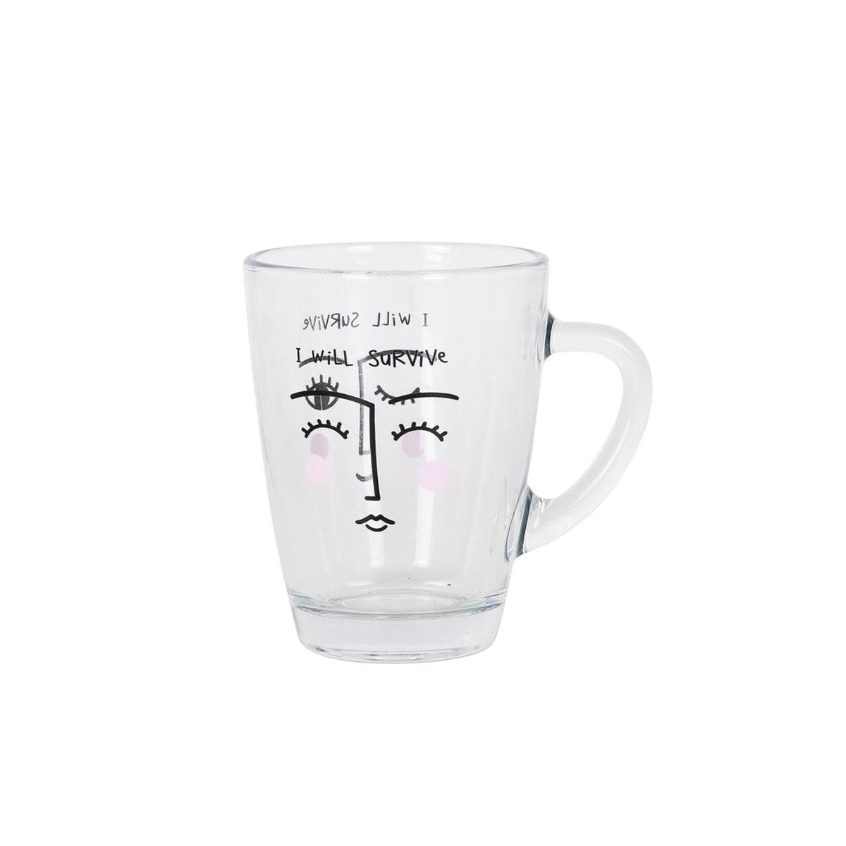Кружка Mug Survive Прозрачный 300 ml Cтекло (24 штук)