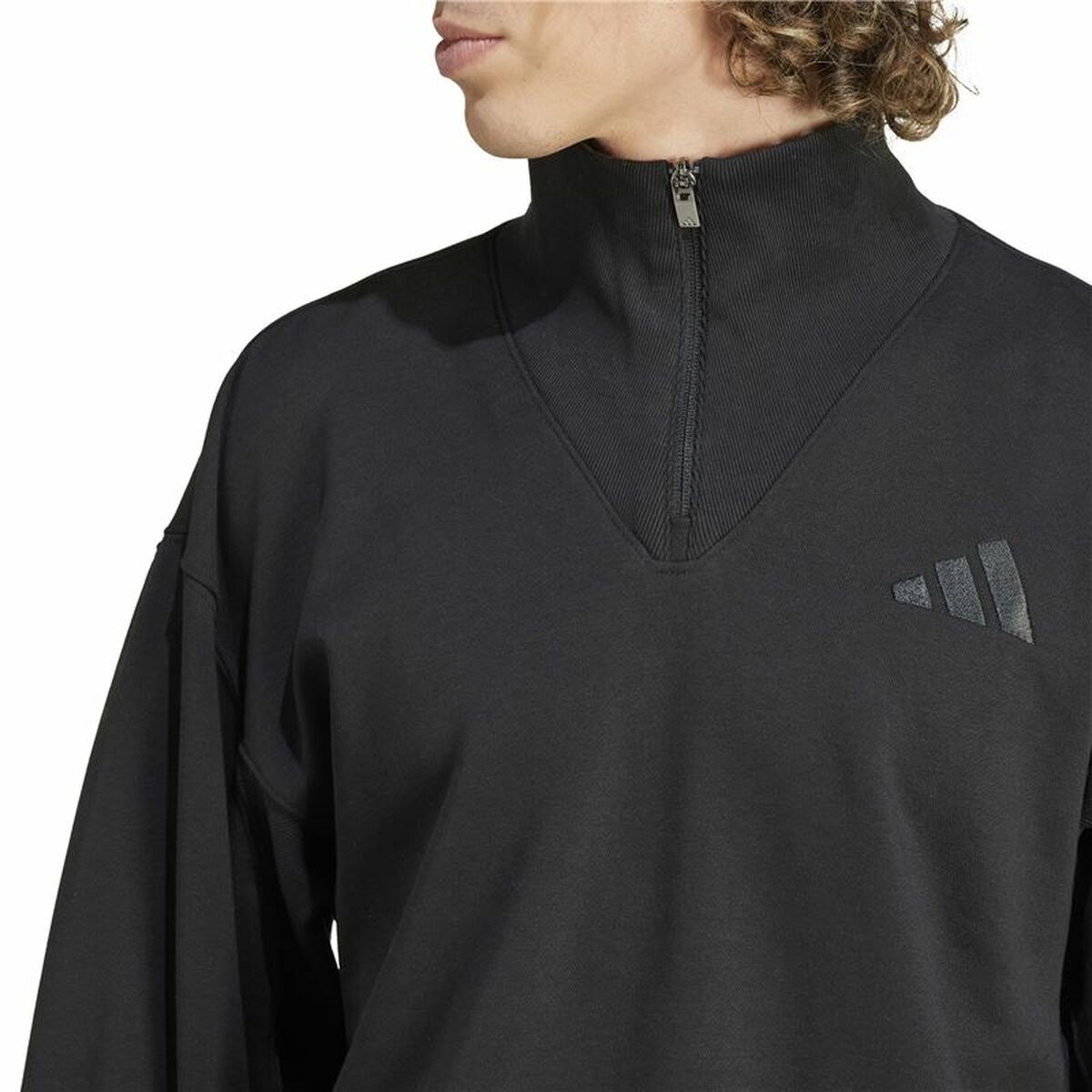 Толстовка без капюшона мужская All Szn Fleece 1/4 Zip Crew Чёрный
