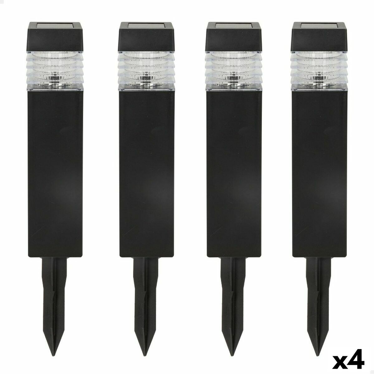 Набор солнечных садовых кольев 4 Предметы Пластик 6 x 39,5 x 6 cm (4 штук)