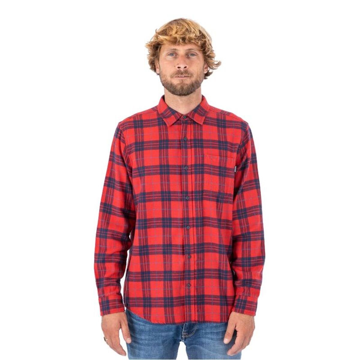 Men’s Long Sleeve Shirt Portland Organic Crimson Red