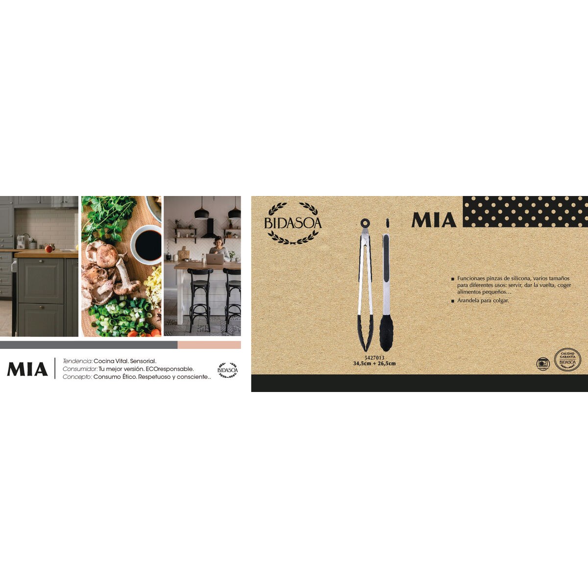 Кухонные щипцы Mia 2 Предметы