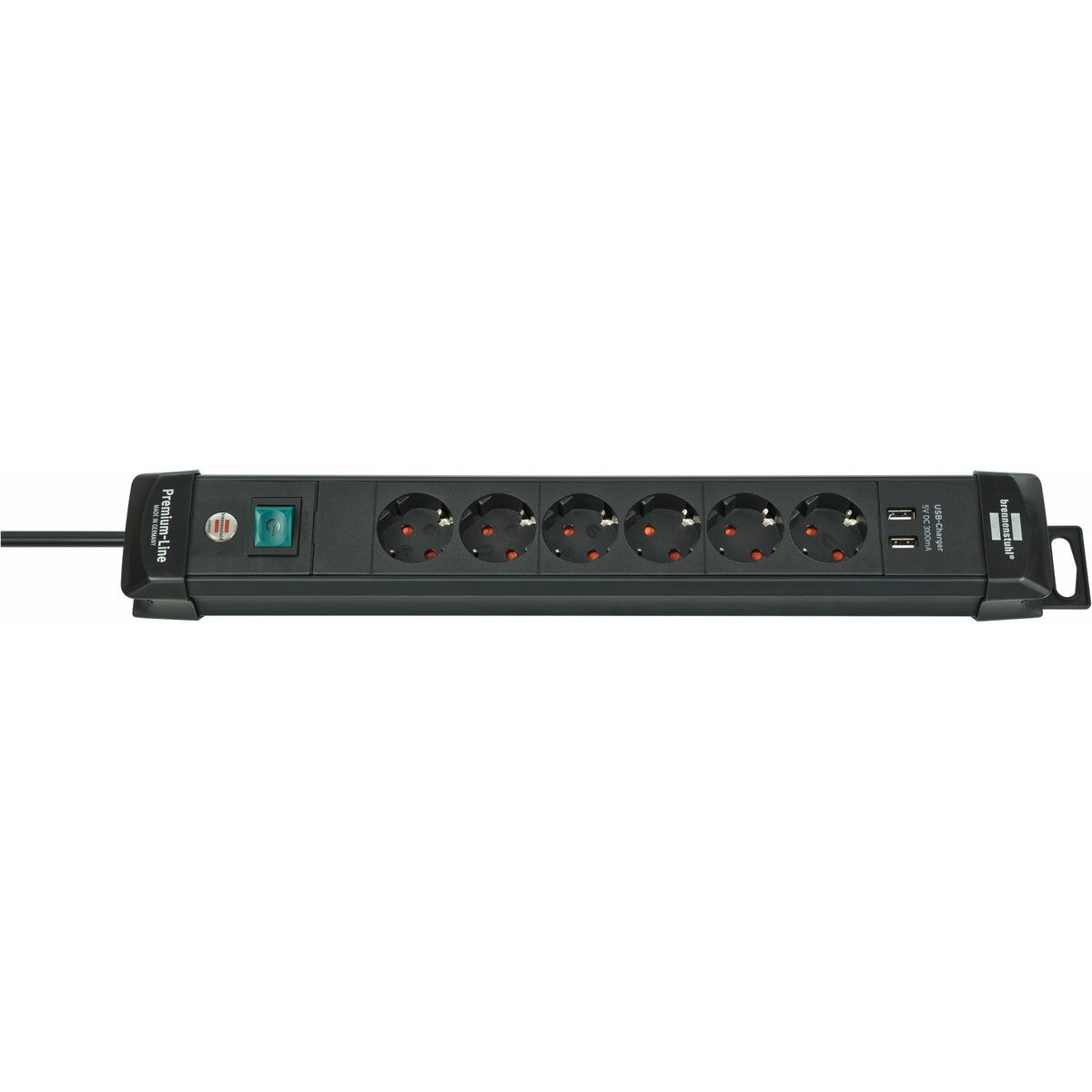 Сетевой фильтр 6 Tomas с выключателем Premium-Line 3600 W (3 m)
