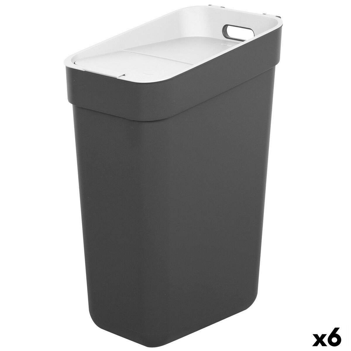 Waste bin Grey Plastic 30 L (6 Units)