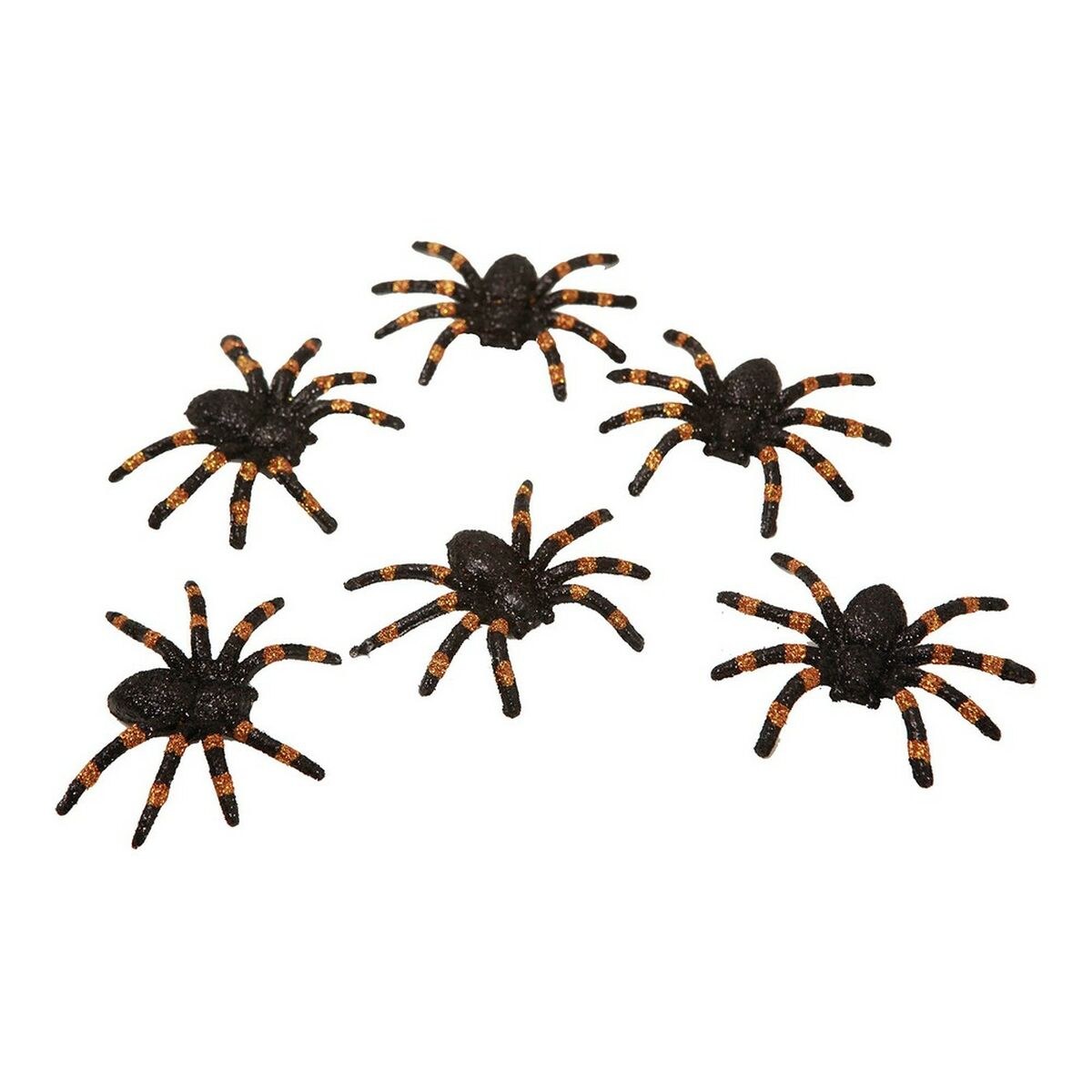 Halloween Decorations Spider Shiny (6 uds) (6 x 7 cm)