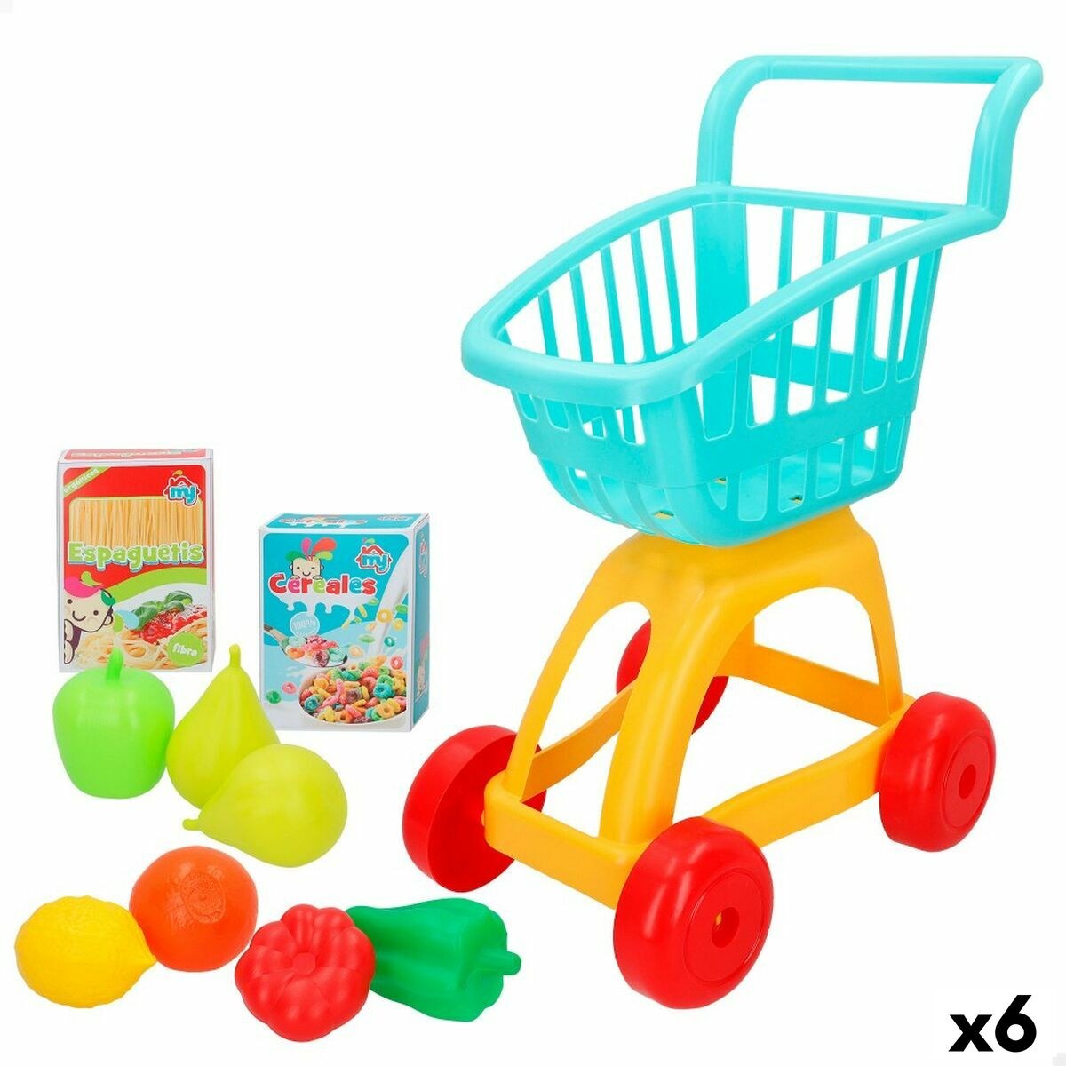 Корзина для покупок My Home Игрушка 10 Предметы 34 x 54 x 29 cm 6 штук