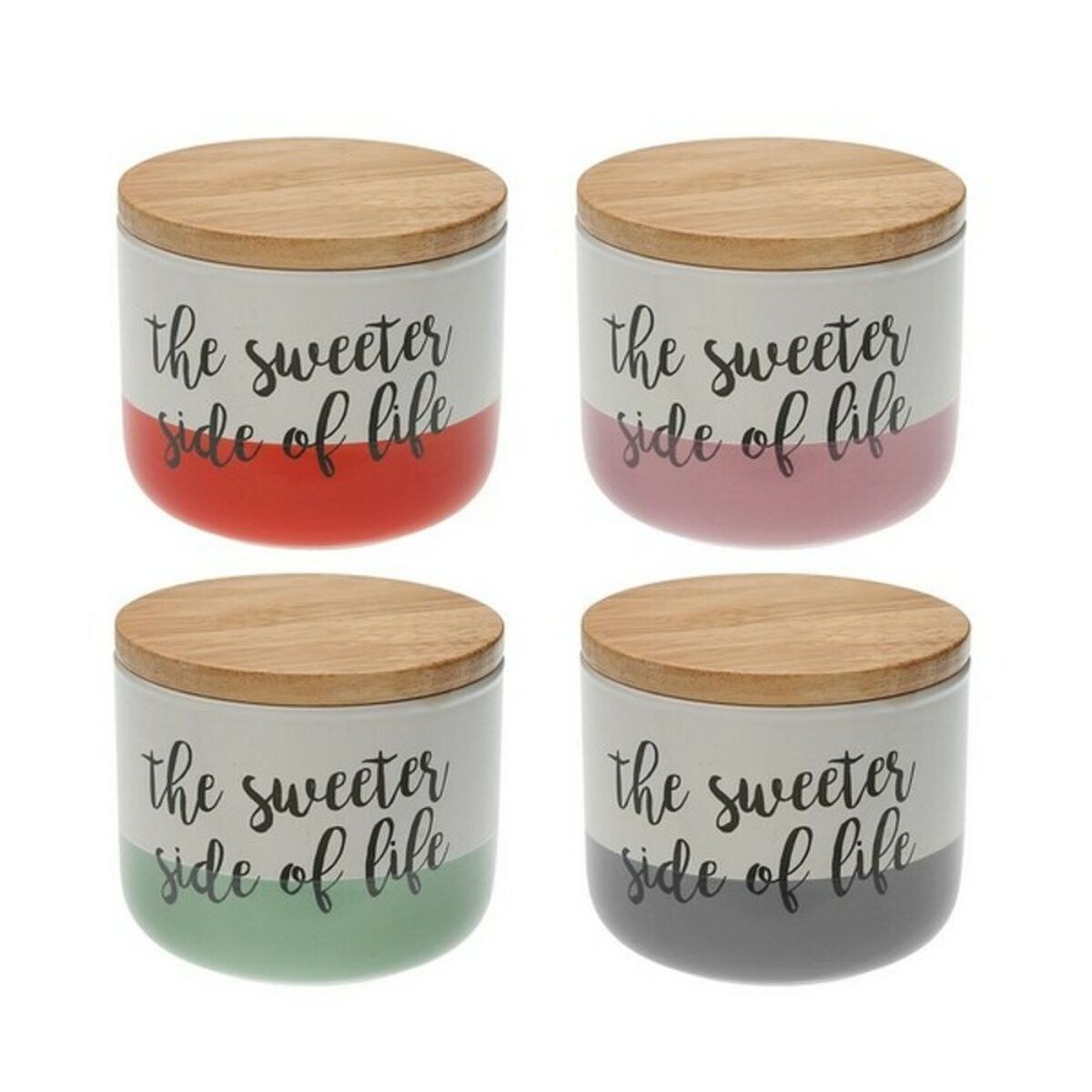 Tin The Sweetes Side Of Life Foldable Porcelain Wood (10 x 8,2 x 10 cm)