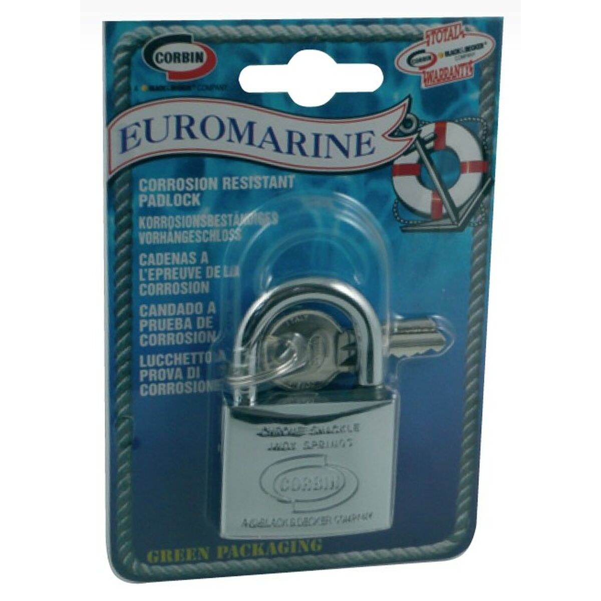 Замок с ключом Euromarine 30 mm Арка Нержавеющая сталь Латунь