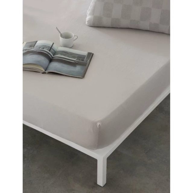 Fitted bottom sheet ELBA Light grey 90 x 190/200 cm (Single)