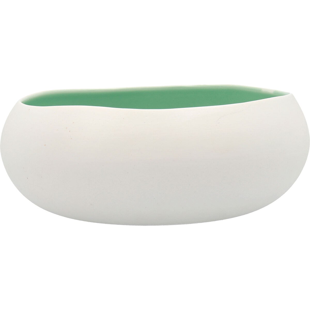 Snack Bowl Organic Green Ceramic Ø 16 cm (6 Units)