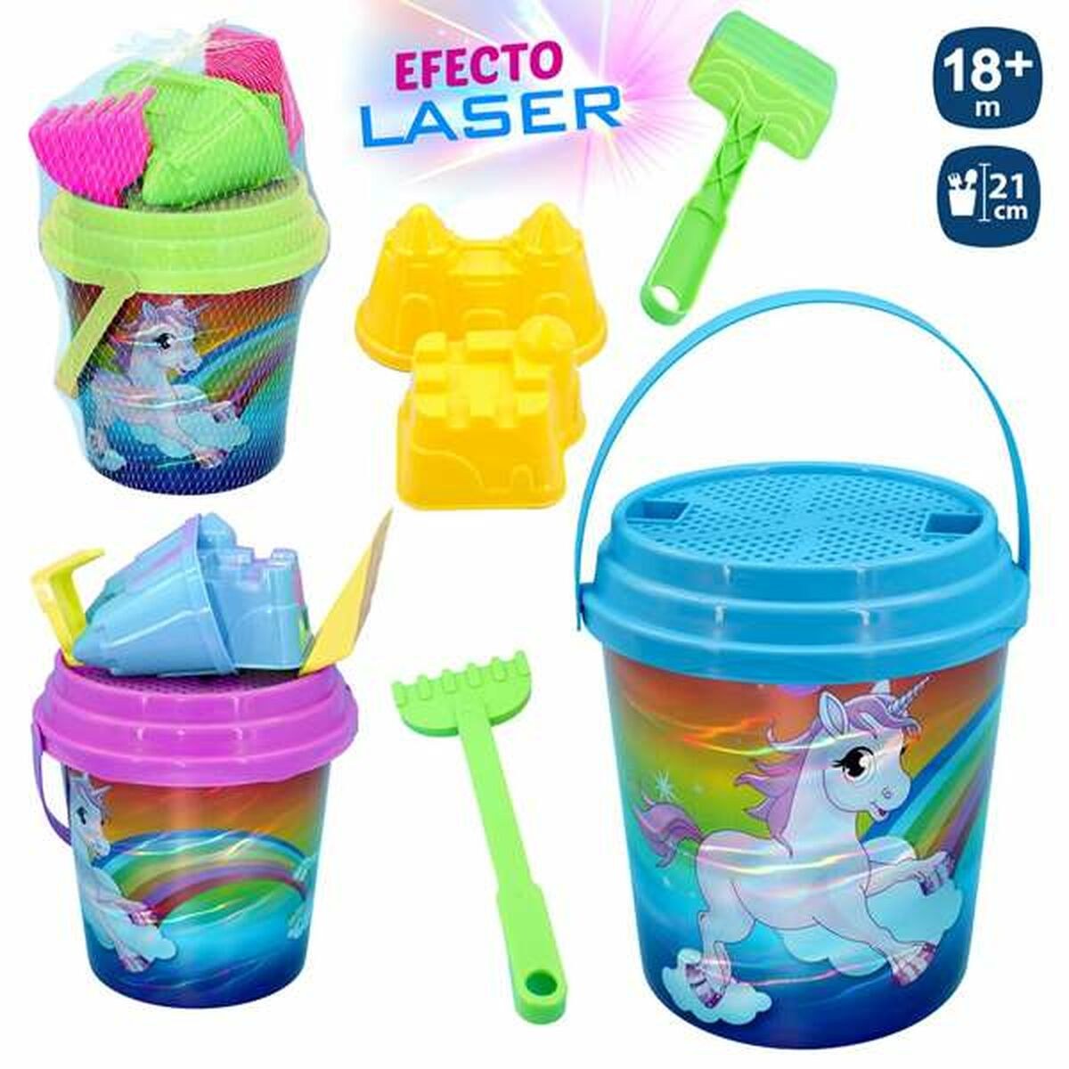 Beach toys set Unicorn 21 x 20 cm