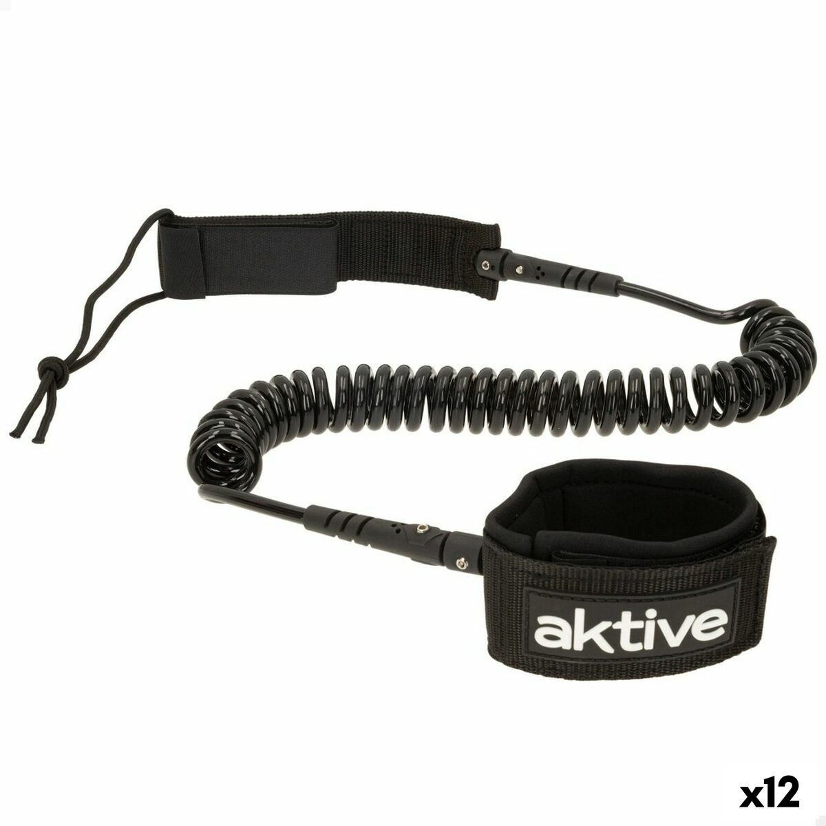 Leash Чёрный 20 cm Спираль Сапсёрфинг