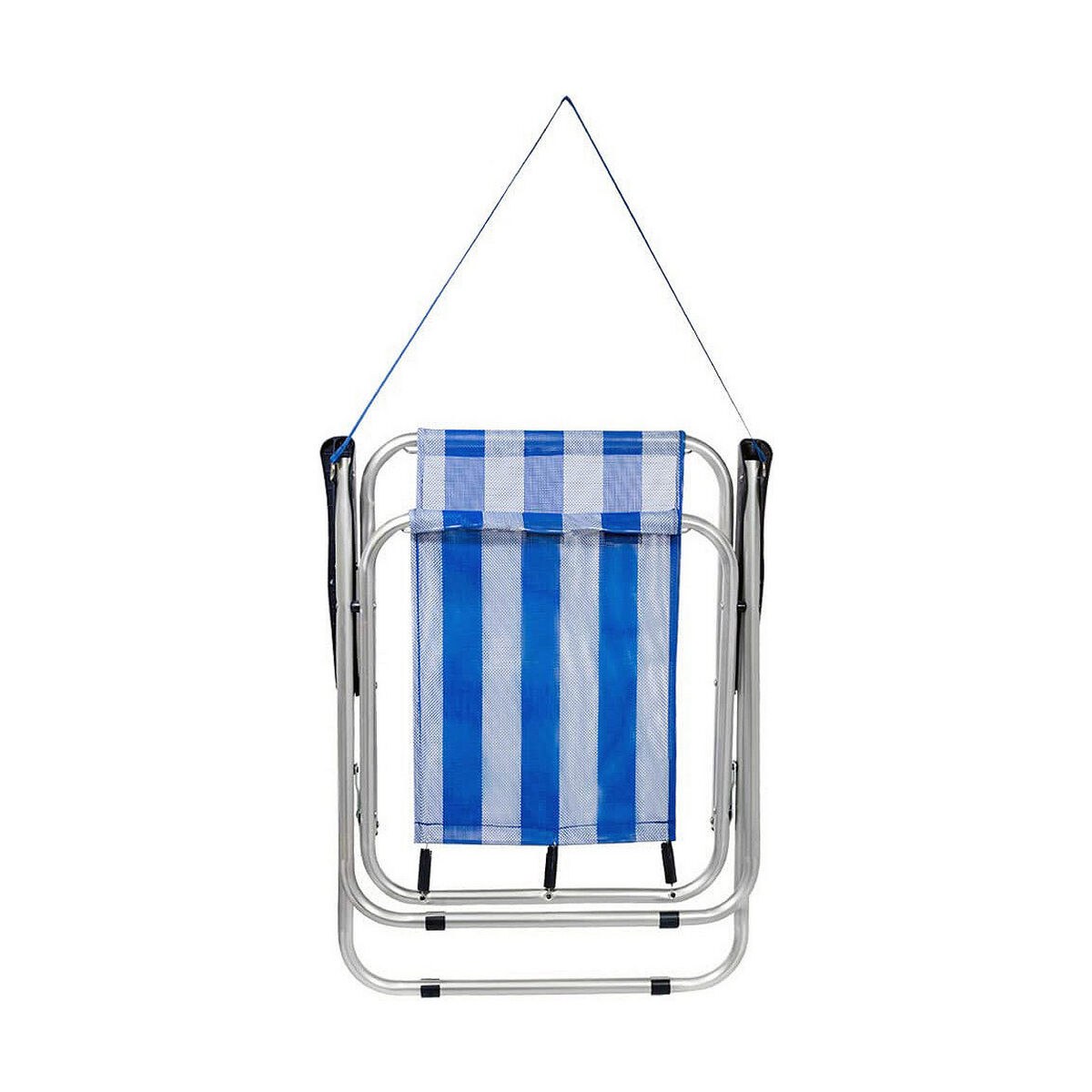 Beach Chair White Navy Blue 44 x 45 x 76 cm Sailor