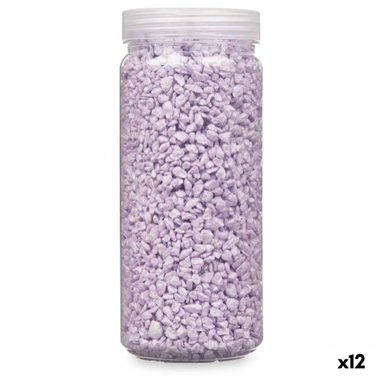 Декоративные камни Лиловый 2 - 5 mm 700 g 6,5 x 15,5 x 6,5 cm 6,2 x 15,3 x 6,2 cm (12 штук)