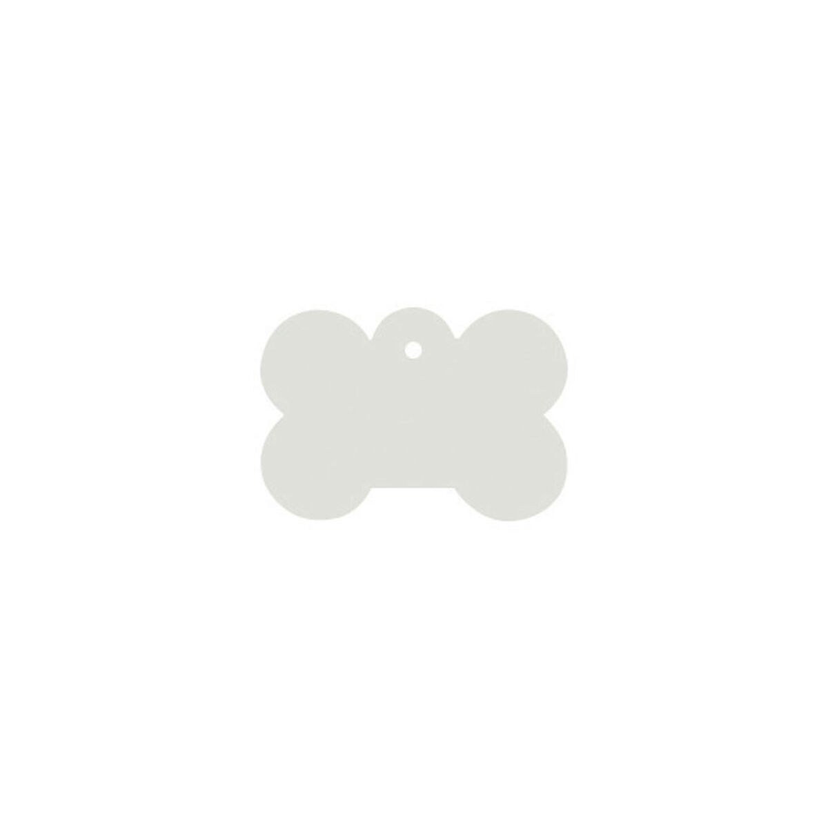 Identification plate for collar Bone White