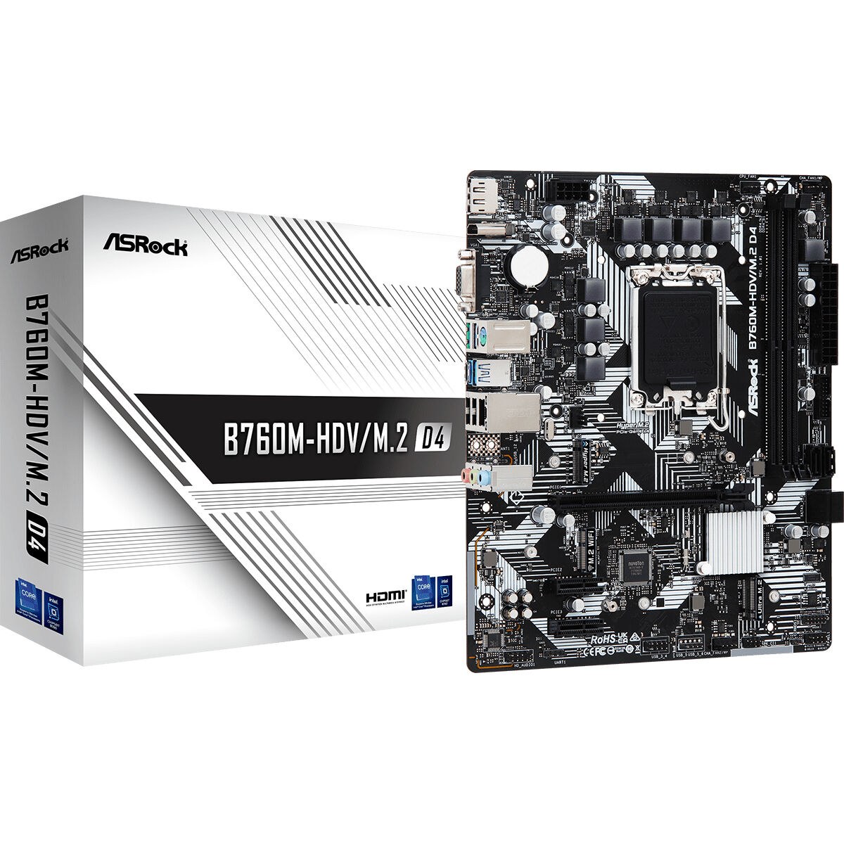 Материнская плата B760M-HDV/M.2 D4 LGA 1700 Intel B760