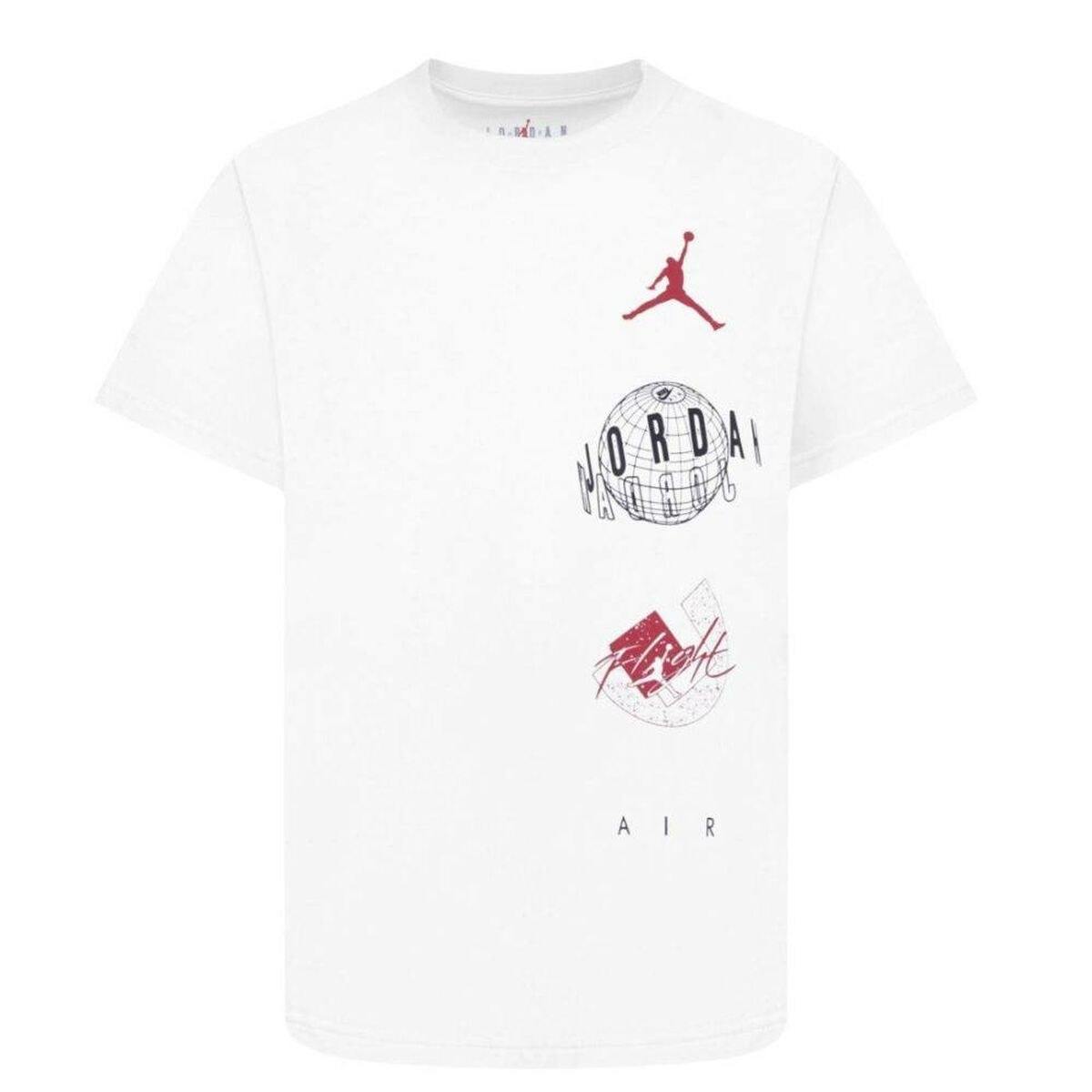 Child's Short Sleeve T-Shirt JDB AIR GLOBE JORDAN SS TEE 95D121 001 White