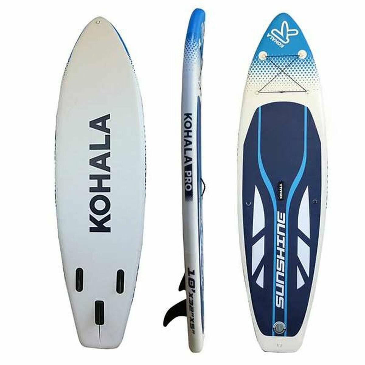 Inflatable Paddle Surf Board with Accessories Kohala Sunshine White (305 x 81 x 12 cm)