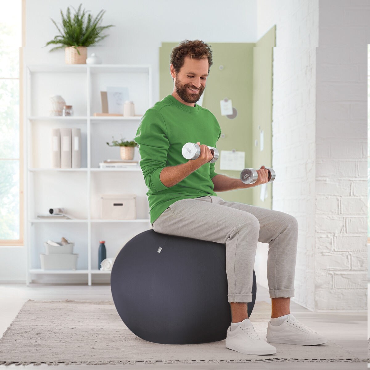 Inflatable seat ["Ergo Active"] Dark grey