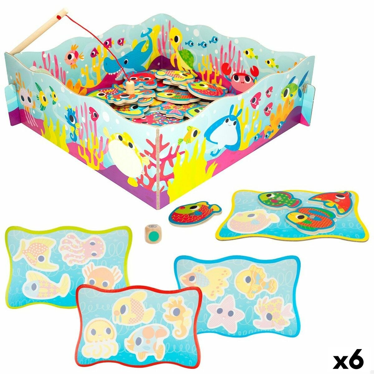 Настольная игра Montessori рыбалка (6 штук)