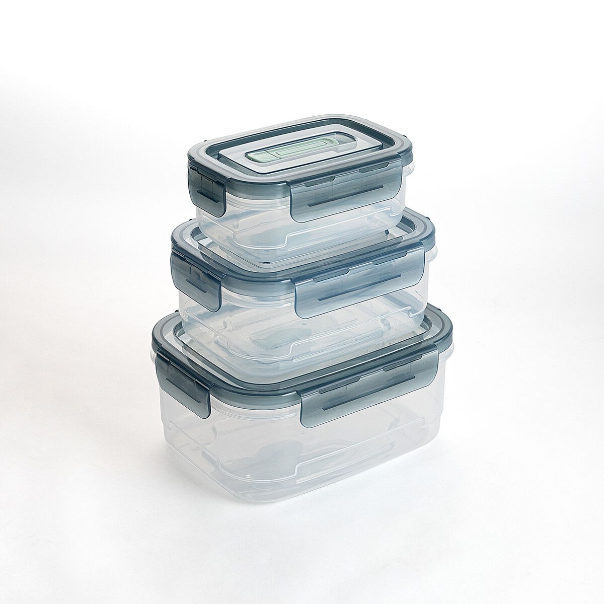 Set of lunch boxes Minimal Green Plastic 500 ml 1 L 1,8 L 3 Pieces