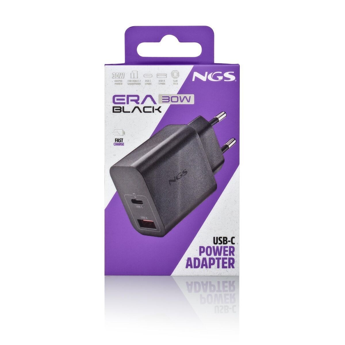 Зарядное устройство для ноутбука ERA30WBLACK Чёрный 30 W