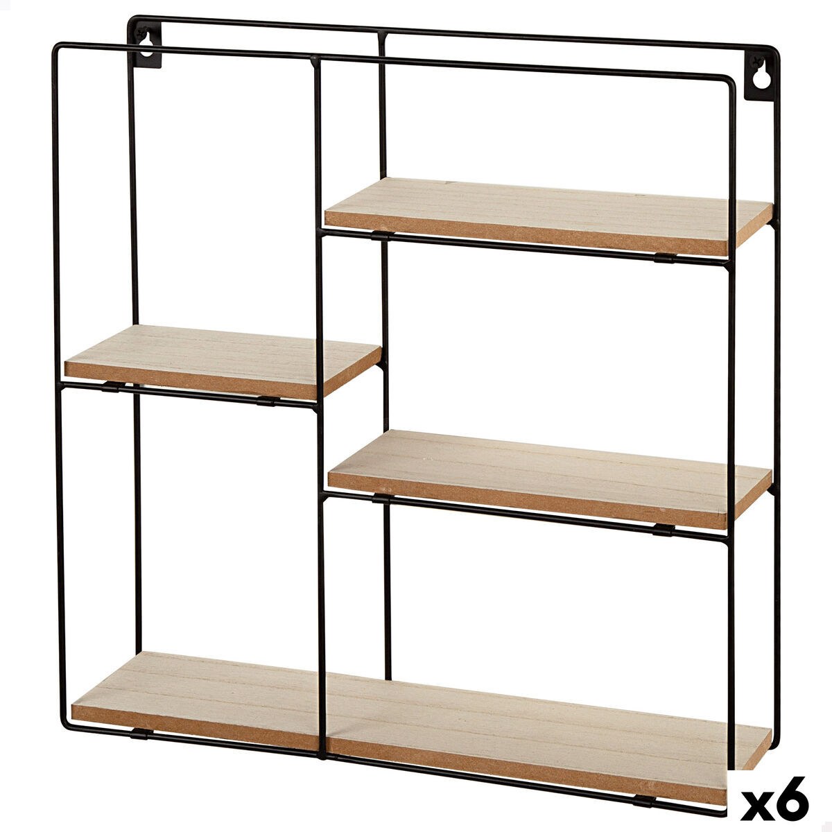 Полка Железо Деревянный MDF 40 x 40 x 10 cm (6 штук)