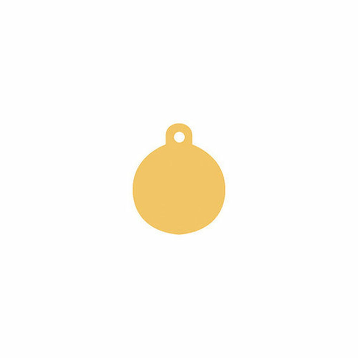 Identification plate for collar Circle Yellow