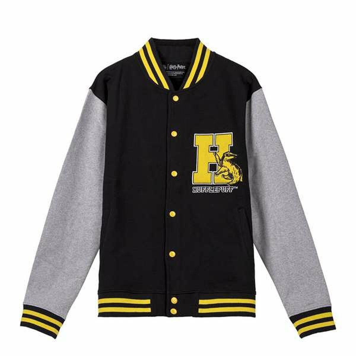 Unisex Sweatshirt without Hood Hufflepuff Black