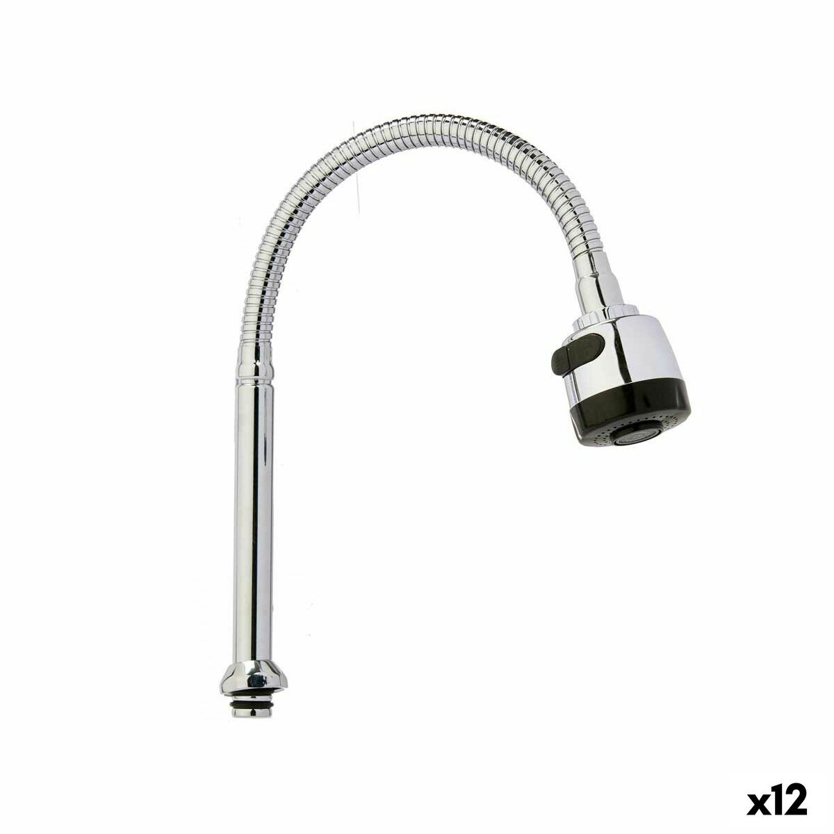Kitchen Tap Чёрный Серебристый Резина Металл Пластик Выдвижной Многофункциональный (12 штук)