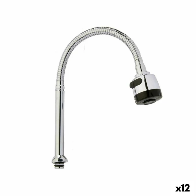 Kitchen Tap Чёрный Серебристый Резина Металл Пластик Выдвижной Многофункциональный (12 штук)