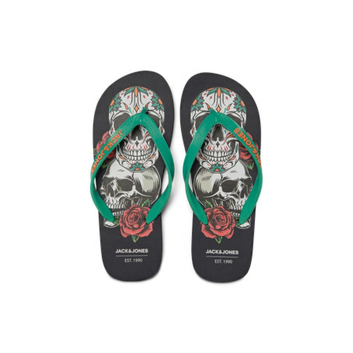 Шлепанцы для мужчин JFWSKULLS FLIP FLOP 12280854 Чёрный